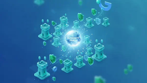 Concept illustration of quality backlinks with link symbols and ranking chart