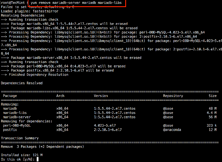 Remove MariaDB 5.5