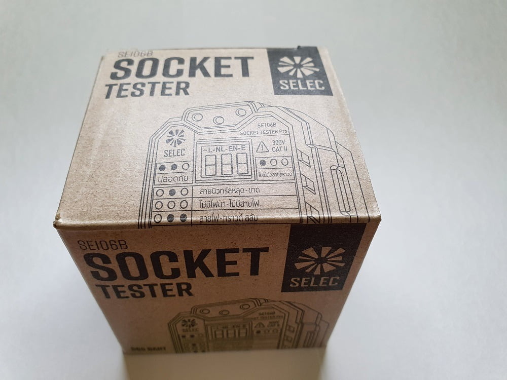 [แกะกล่อง] เครื่องตรวจปลั๊ก/ตรวจกราวด์ (SE106B Socket Tester)
