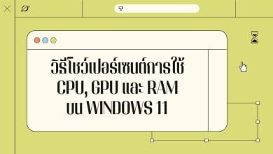 วิธีโชว์เปอร์เซนต์การใช้ CPU, GPU และ RAM บน Windows 11